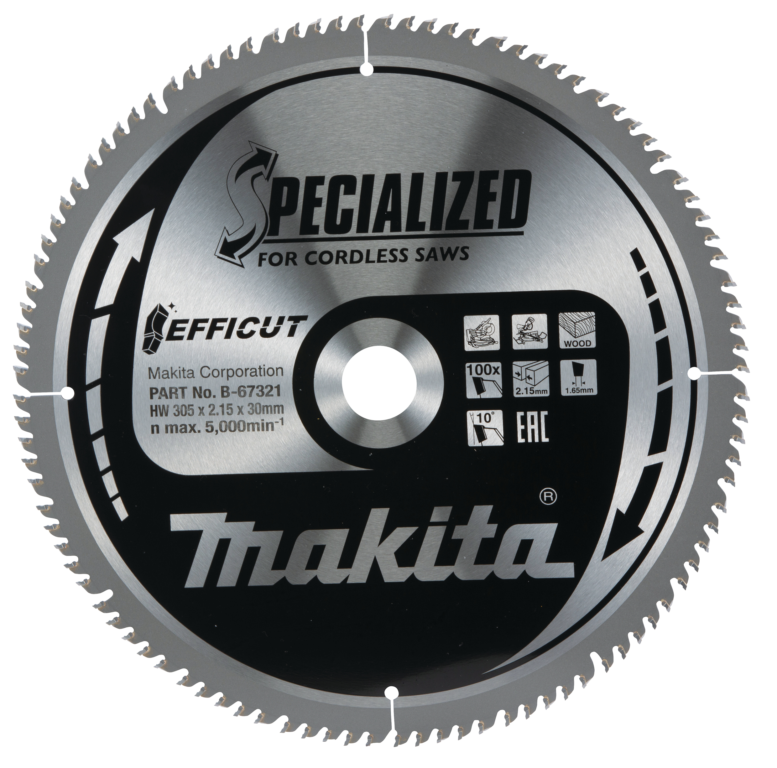 Makita Sägeblatt 305x2,15x30, 100Z EFFICUT, Holz - B-67321