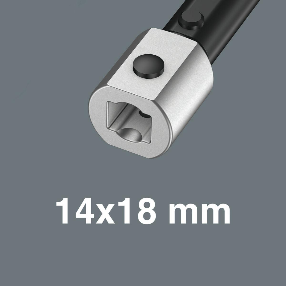 Wera 7880 Joker 4XL Selbstjustierender Einsteck-Maulschlüssel für Schlüsselweite 41-55 mm, 14x18 mm