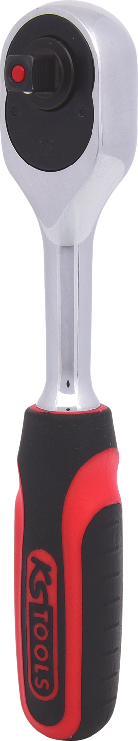 KS Tools 1/4" CHROMEplus Umschaltknarre, 72 Zahn, Kunststoffgriff