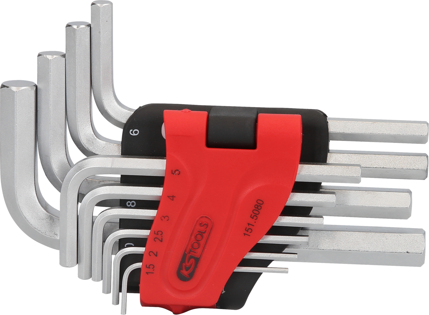 KS Tools Innensechskant-Winkelstiftschlüssel-Satz, im Klapphalter,10-tlg1,5-10mm