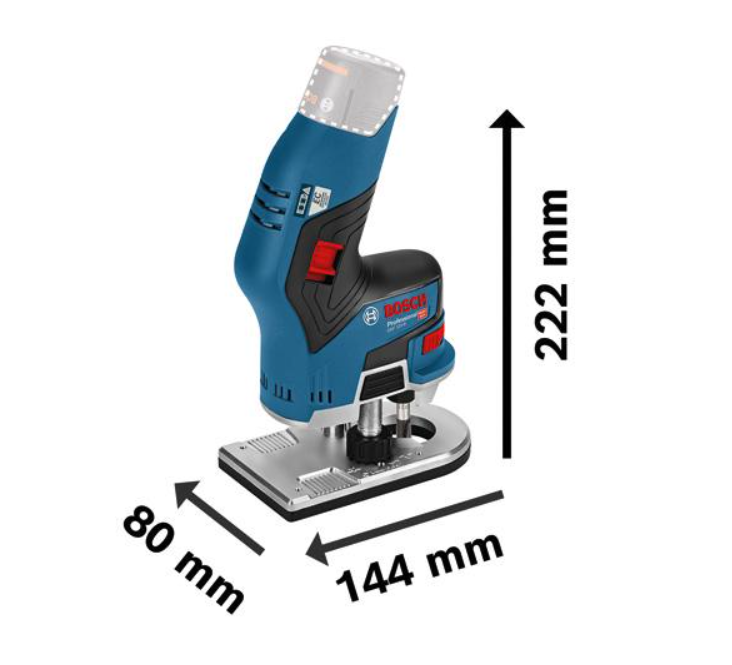 Bosch Akku-Kantenfräse GKF 12V-8, Solo Version, L-BOXX