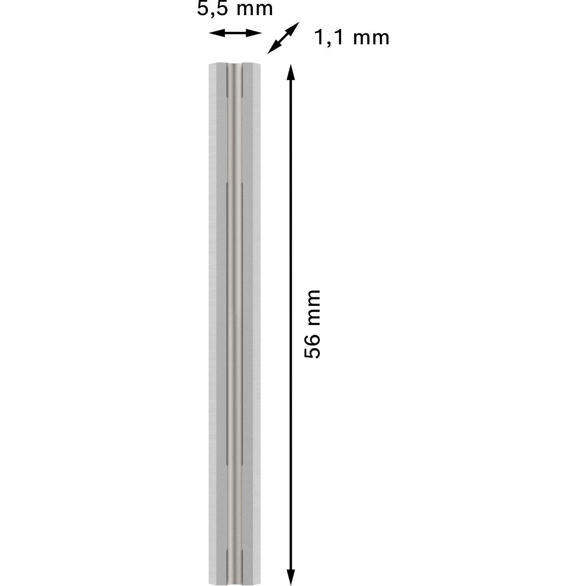 Bosch PRO Hobelmesser, 56 x 5,5 x 1,1 mm, 2 Stück