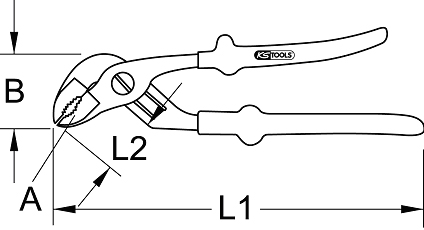 KS Tools 1000V Wasserpumpenzange, 260mm