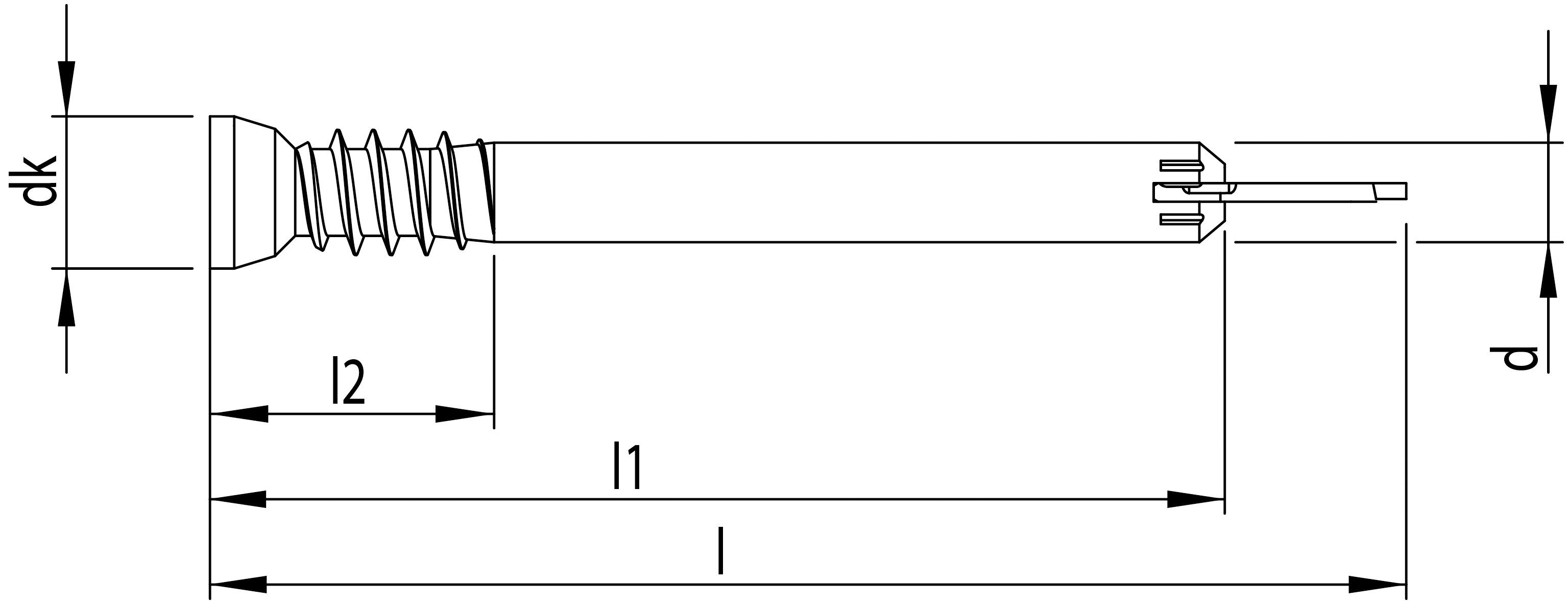HECO WS 7 x 233mm Zylindersenkkopf T-Drive 100 St.