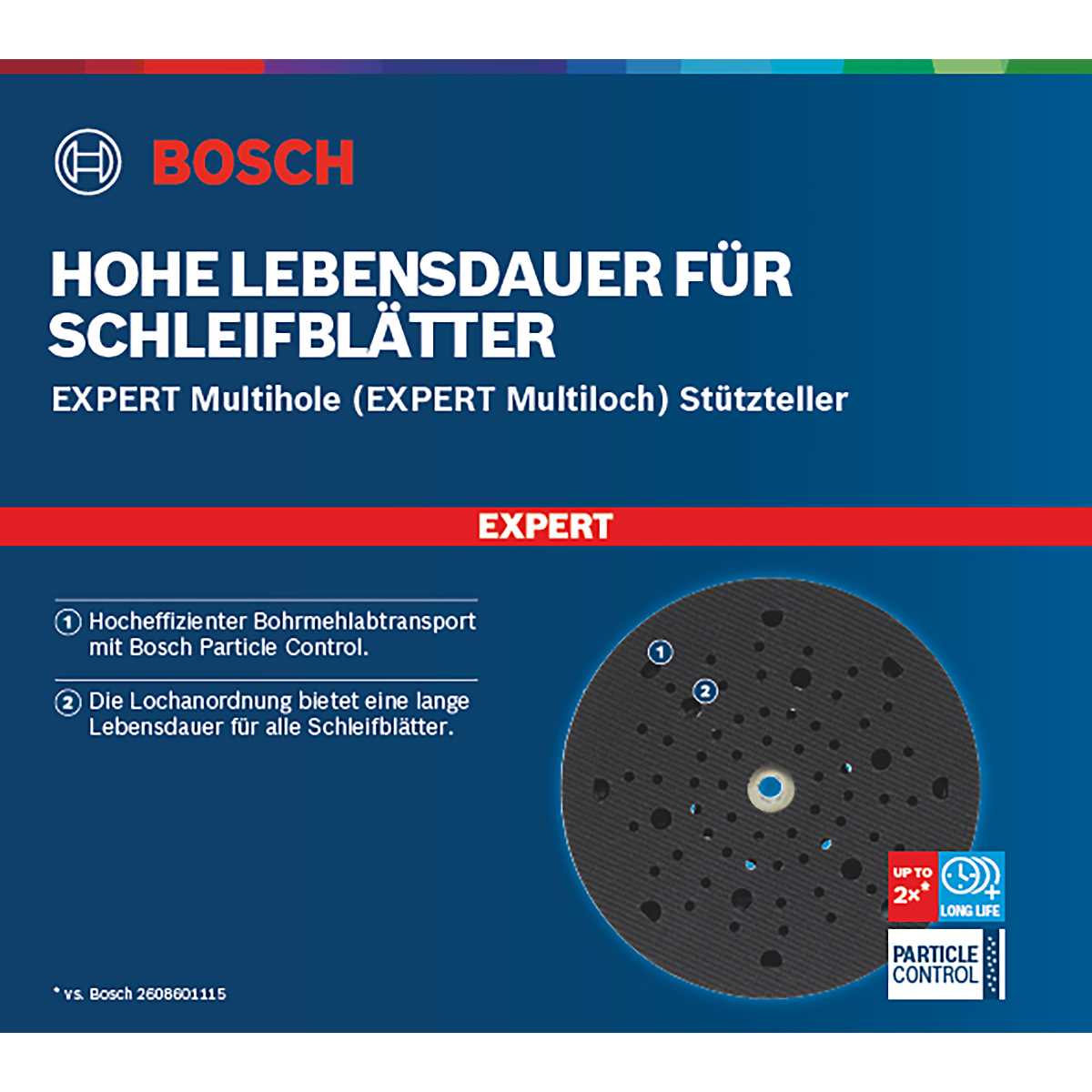 Bosch Multiloch-Pad, weich,M8 EXPERT, Durchmesser (mm): 150