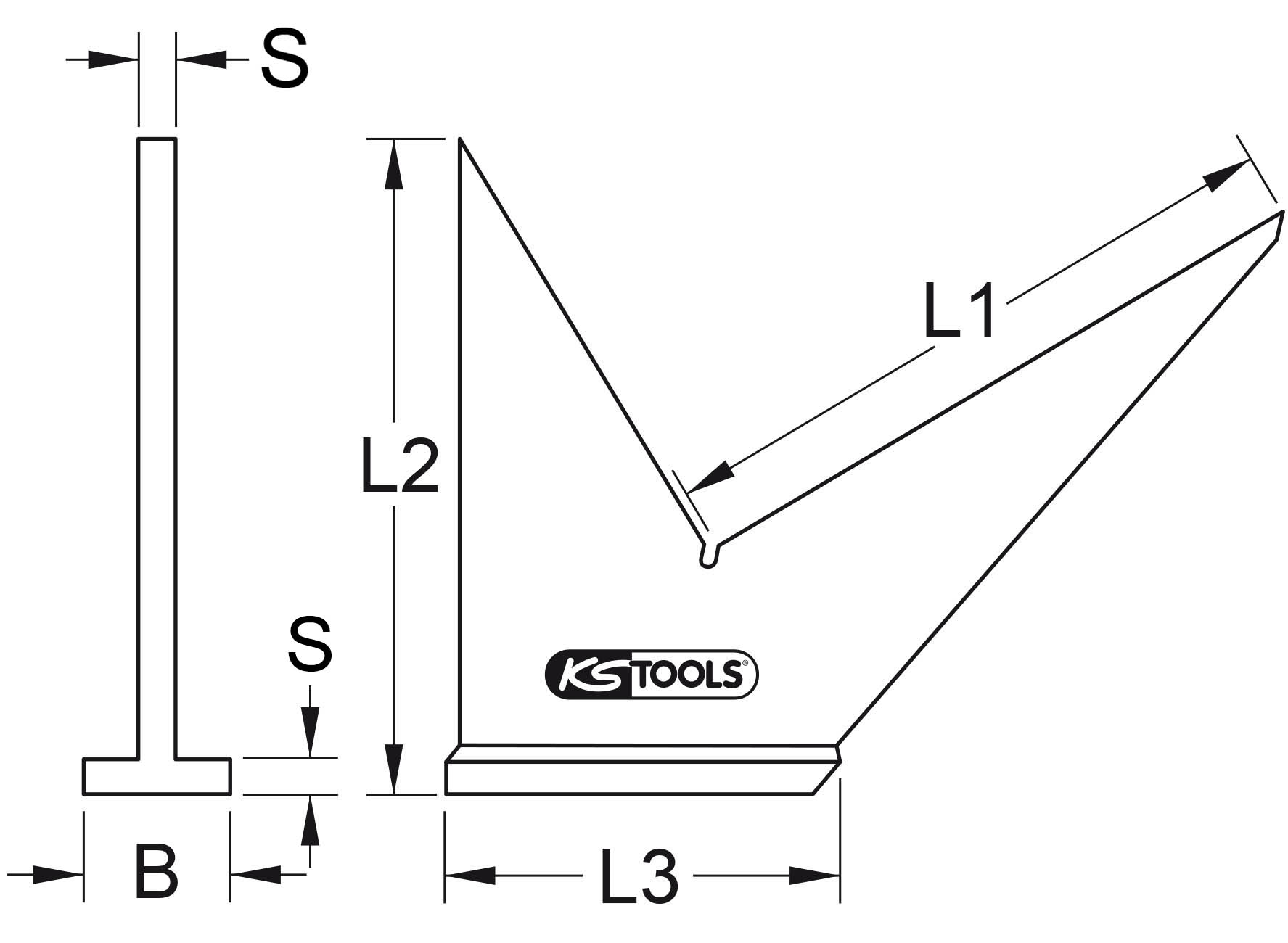 KS Tools Gehrungswinkel,128mm