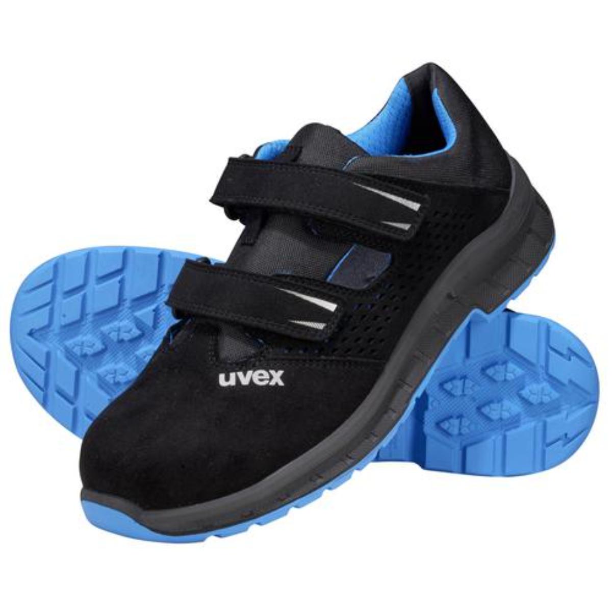 uvex 2 trend Sicherheitsschuh Sandalen S1P, blau/schwarz
