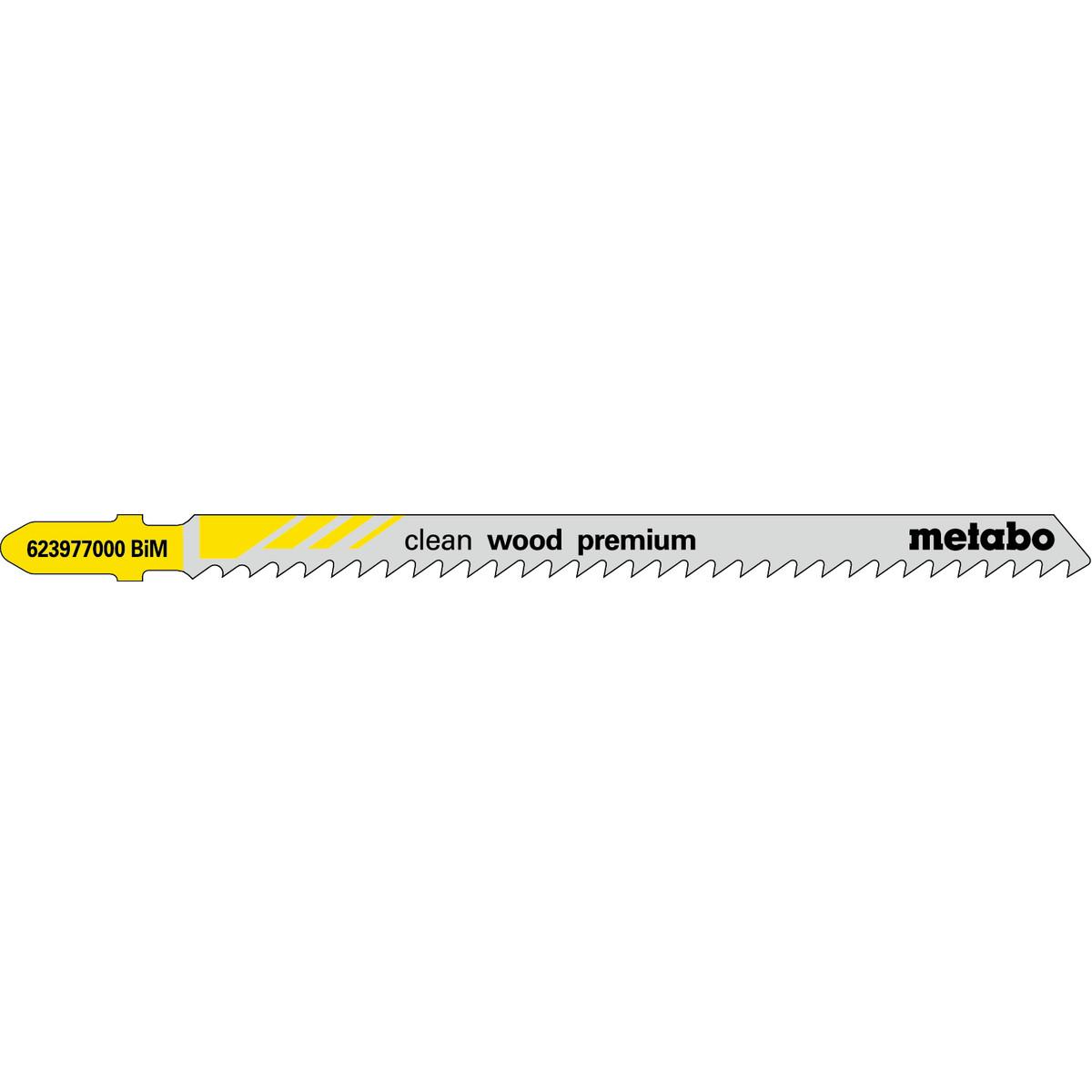 Metabo Stichsägeblätter clean wood premium 105 / 3,0 mm BiM - 5 Stück