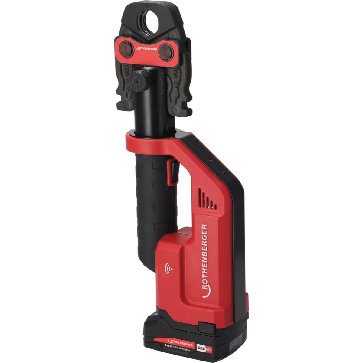 ROTHENBERGER Smarte Akku - Pressmaschine ROMAX COMPACT III Set SV15 - 22 - 28, 2Ah, EU, CAS