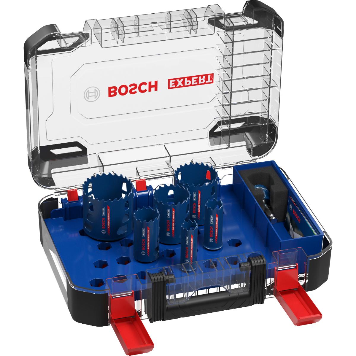 Bosch EXPERT Multi Material Power Change Plus-Lochsäge, 22/25/35/51/60/68x60 mm,9-teiliges Set