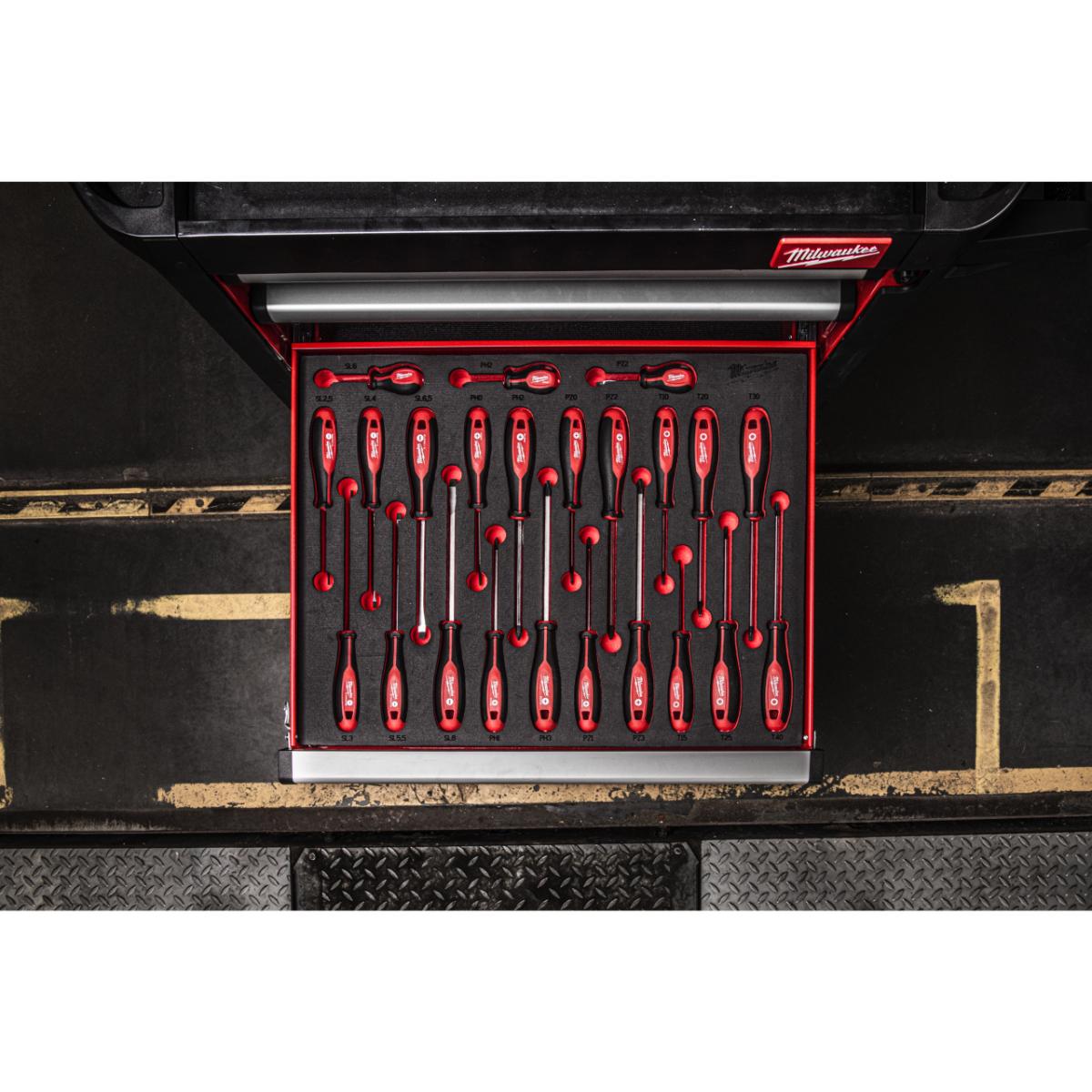 Milwaukee - Tri-Lobe Schraubendreher Einlage, 23-teiliges Set