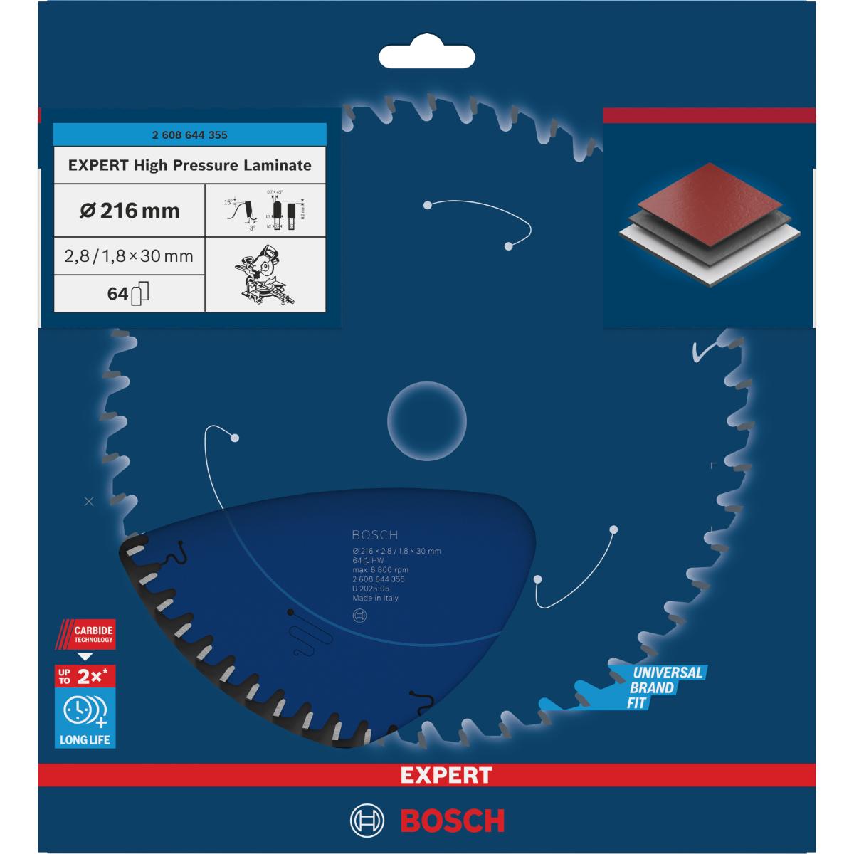 Bosch Kreissägeblatt Expert for High Pressure Laminate