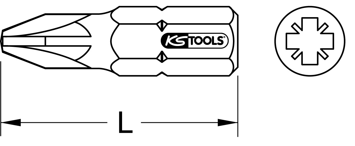 KS Tools 1/4" TORSIONpower Bit