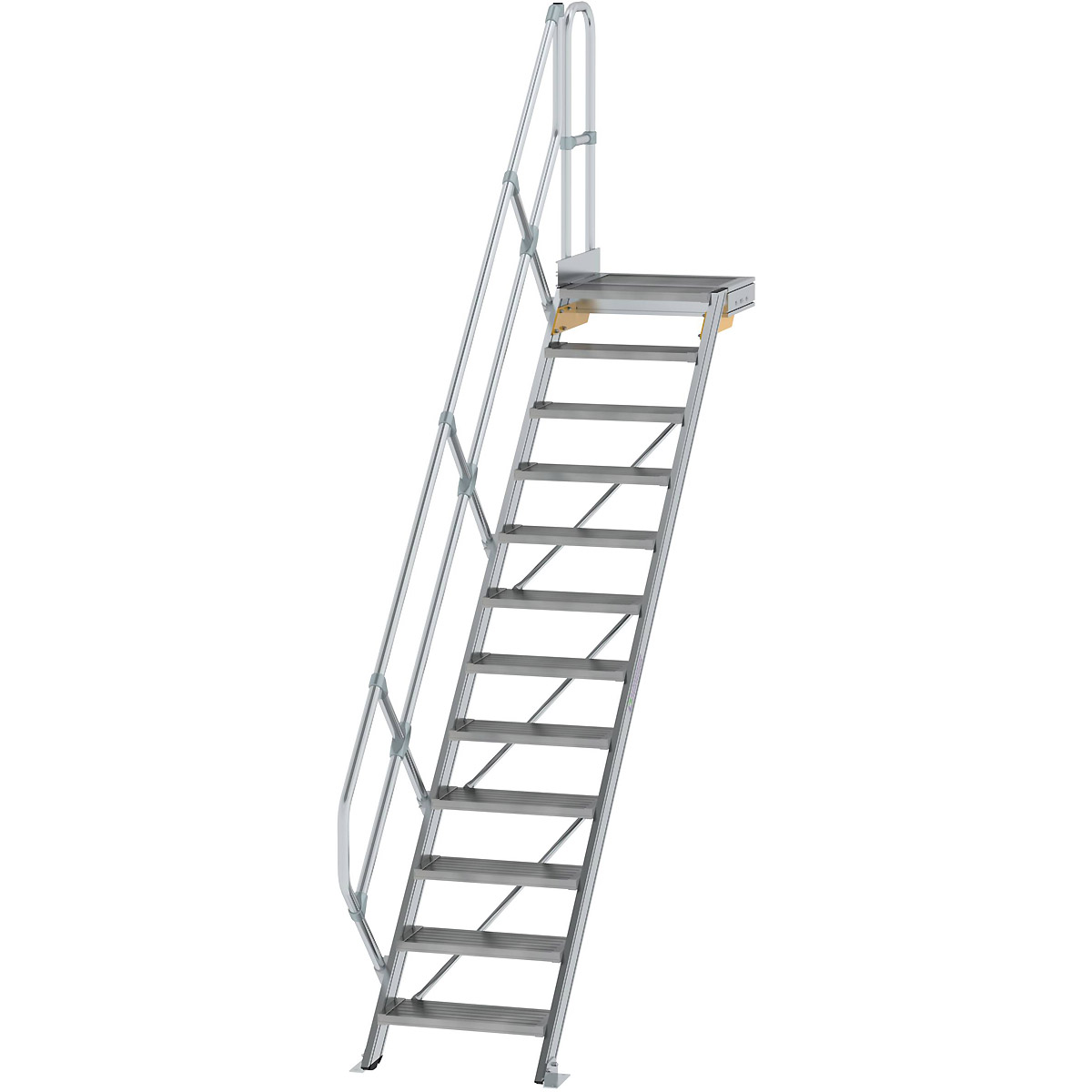 Munk Treppe mit Plattform 45° Stufenbreite 600 mm