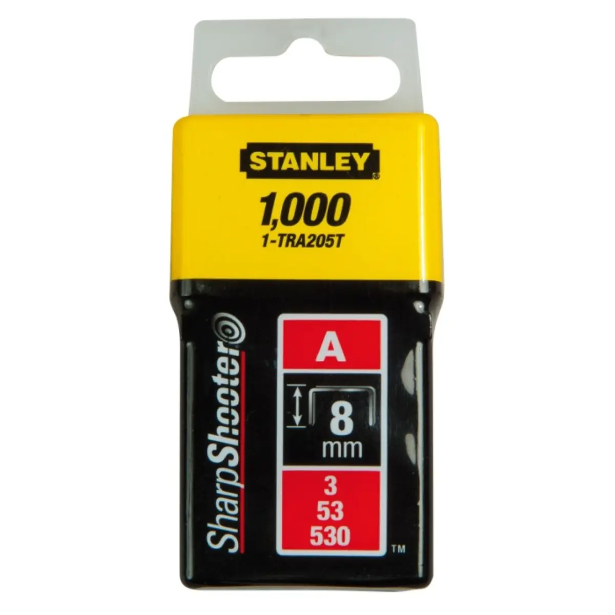 STANLEY Klammern Typ A 8 mm 1000 St. für Elektro- u. Handtacker Typ A stabile Verpackung