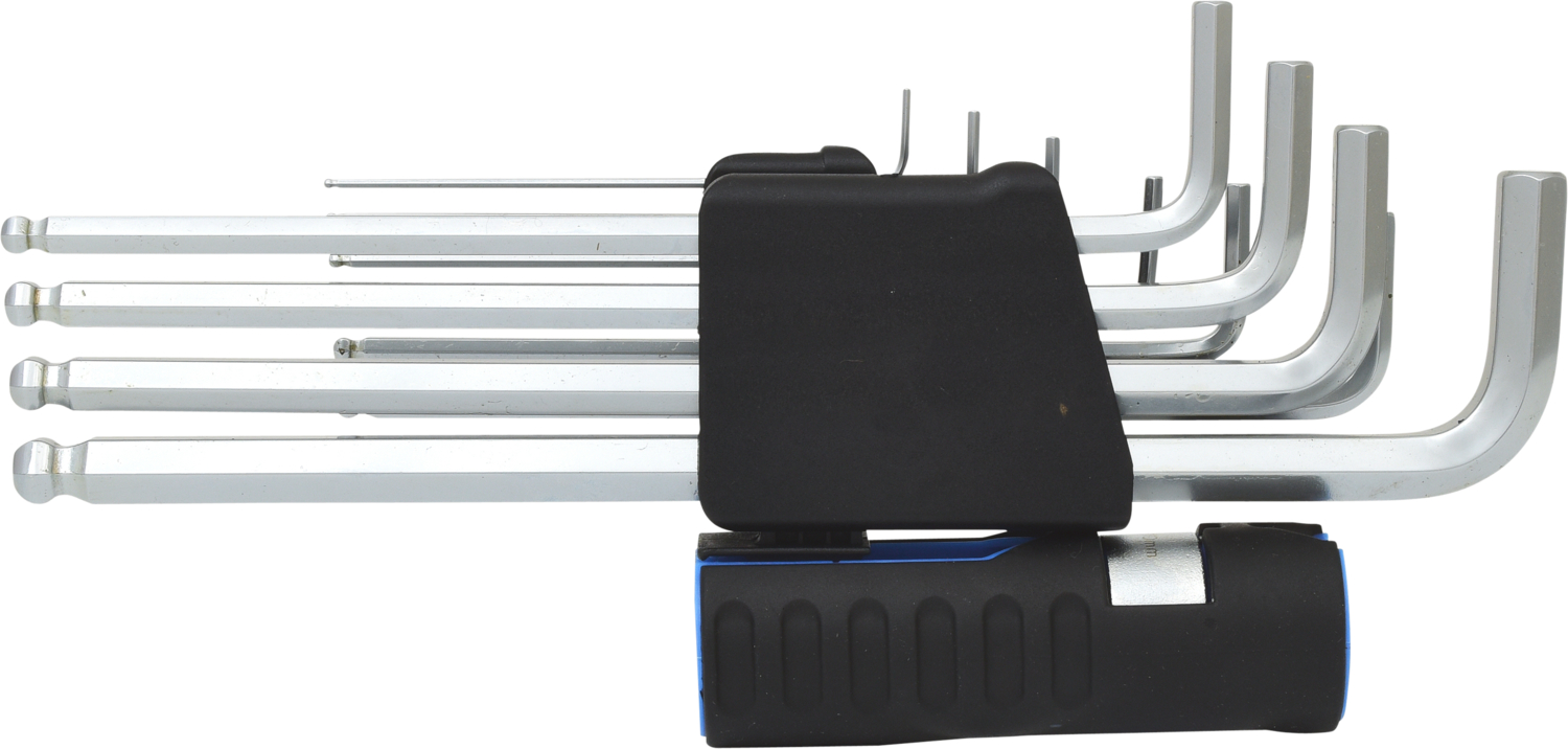 KS Tools 3 in 1 Innen6kant-Winkelstiftschlüssel-Satz,10-tlg XL, Kugelkopf