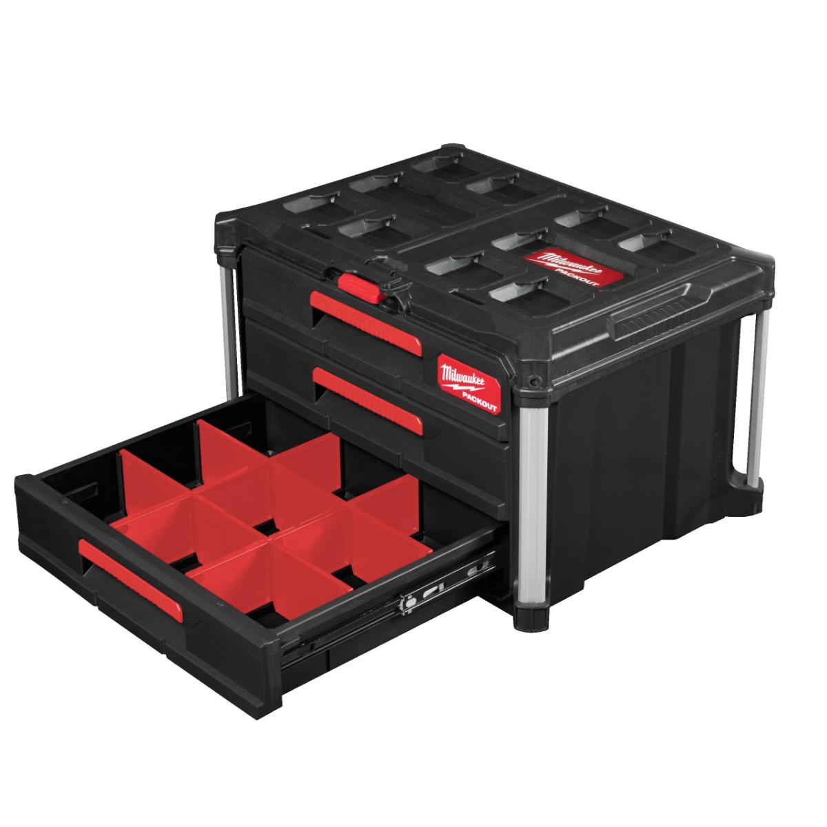 Milwaukee PACKOUT Koffer mit 3 Schubladen