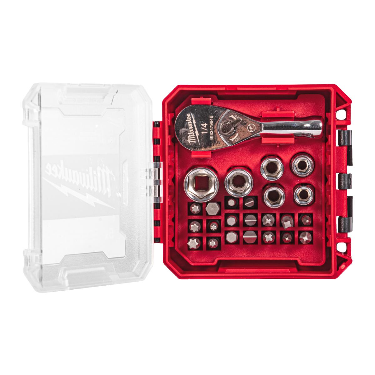 Milwaukee 1/4 zoll Ratschen-Steckschlüssel Bits 25-teilges Set
