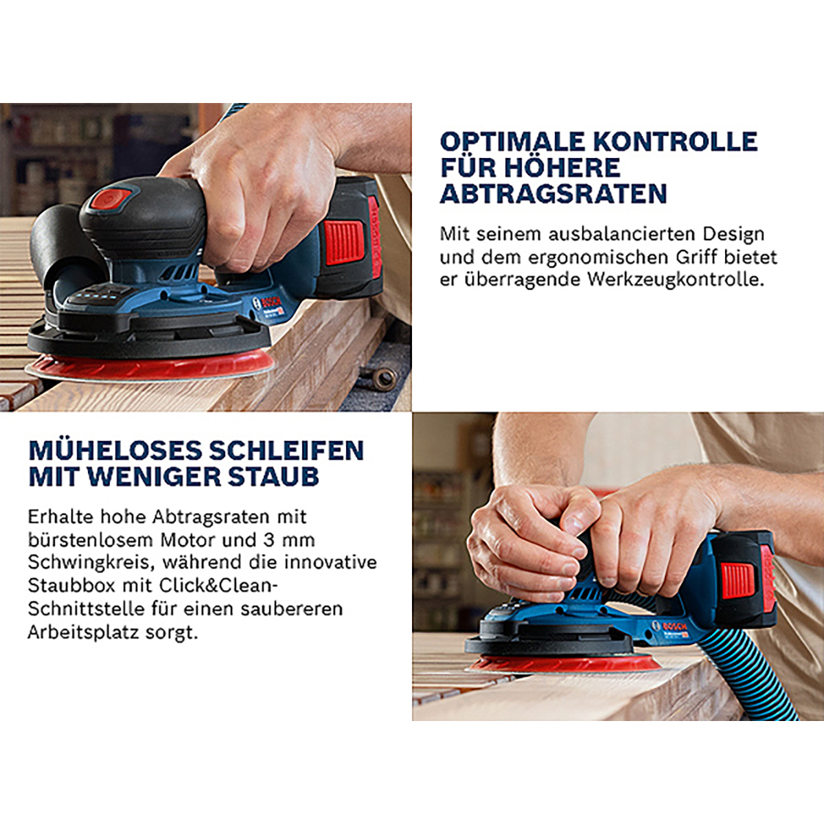 Bosch Akku-Exzenterschleifer GEX 18V-150-3, L-BOXX 162