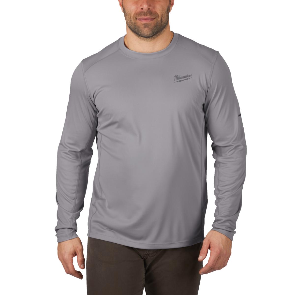 Milwaukee Funktionsshirt langarm grau mit UV-Schutz