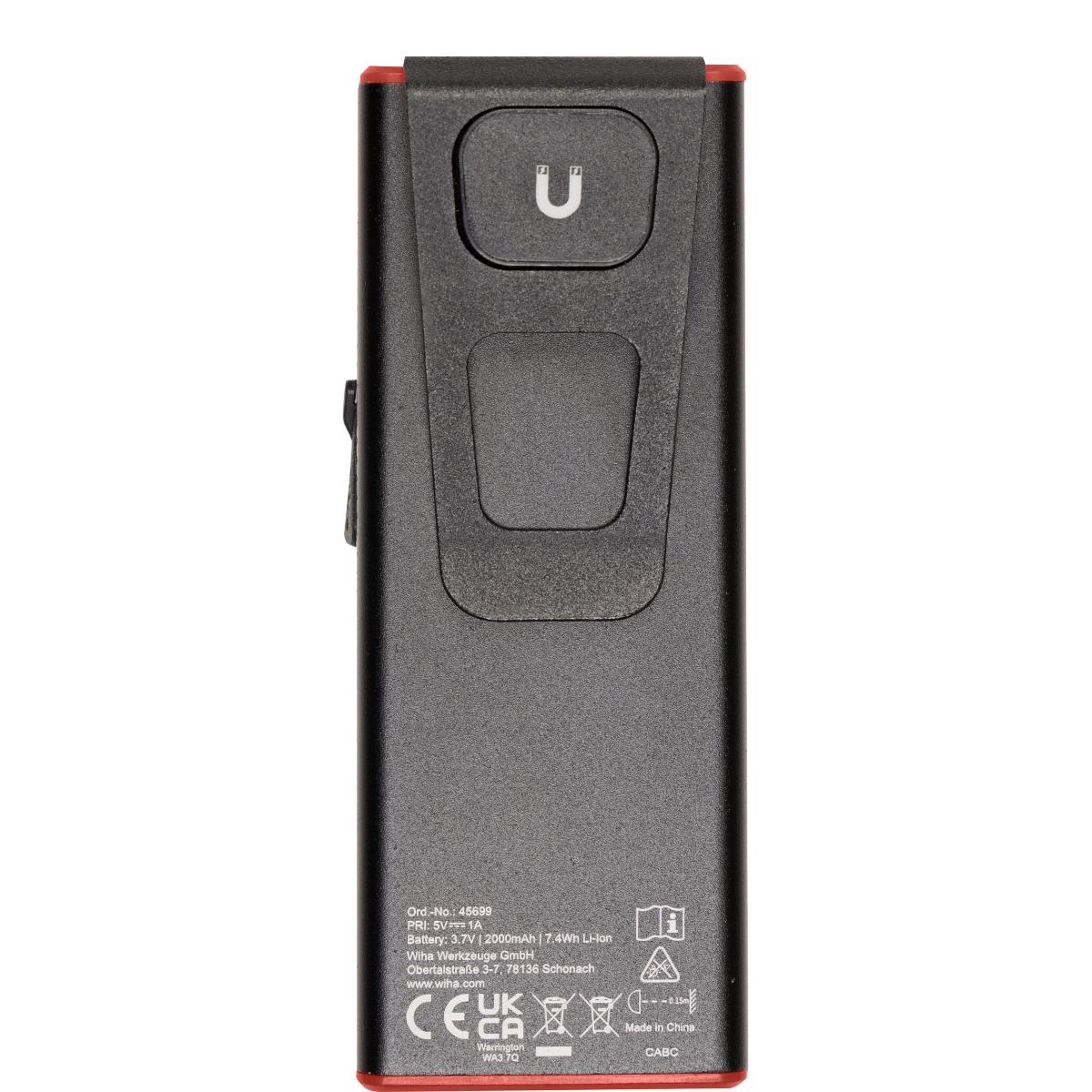 Wiha Handleuchte 1.200 lm mit On-/Off-Sensor mit USB-C-Ladekabel