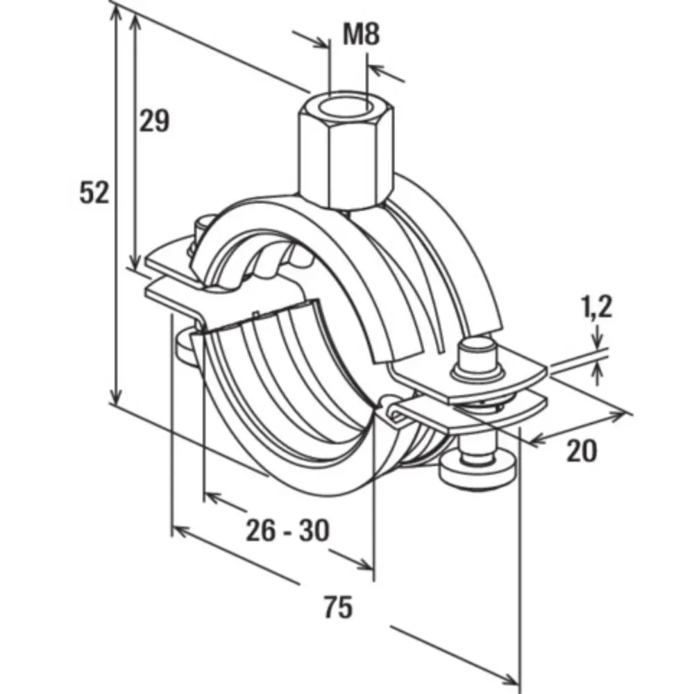 Fischer Rohrschelle FRS 3/4" A2