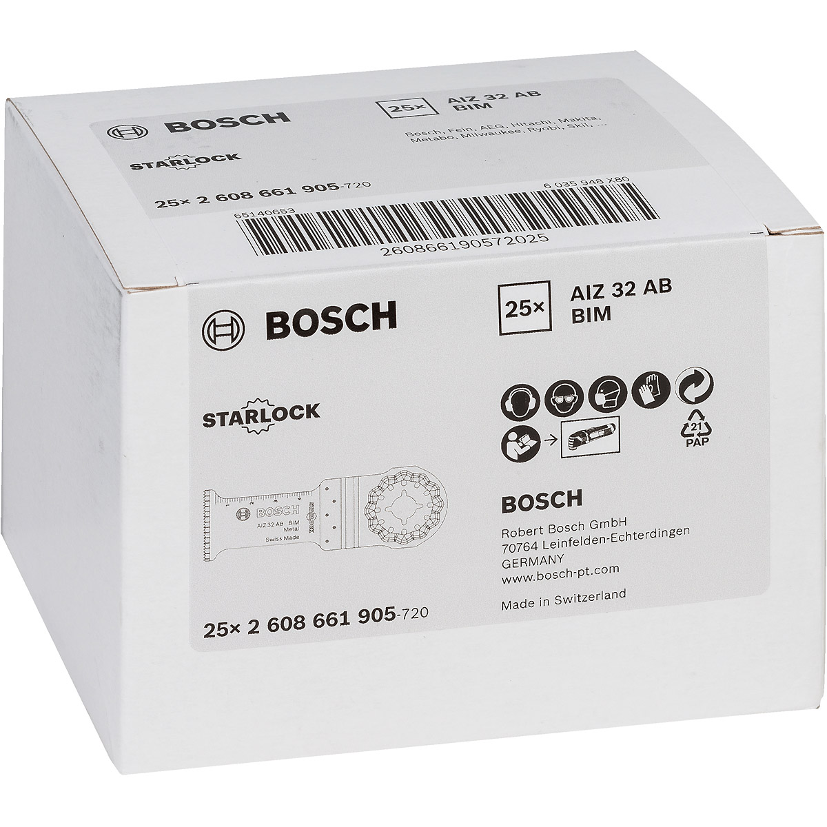 Bosch BIM Tauchsägeblatt AIZ 32 AB, Metal, 50 x 32 mm, ST