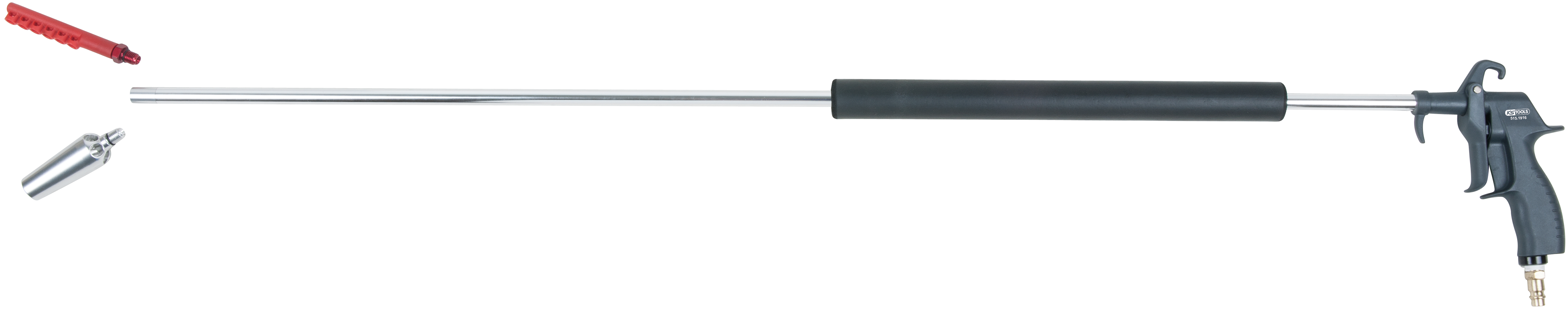 KS Tools Druckluft-Ausblaspistole, lange Ausführung, 3-tlg