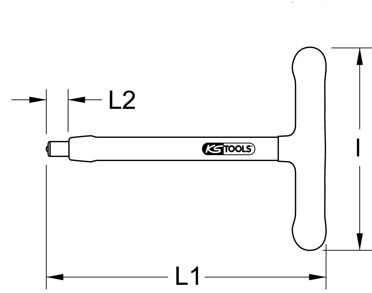KS Tools 3/8" T-Griff-Aufsteckschlüssel mit Schutzisolierung, 200mm