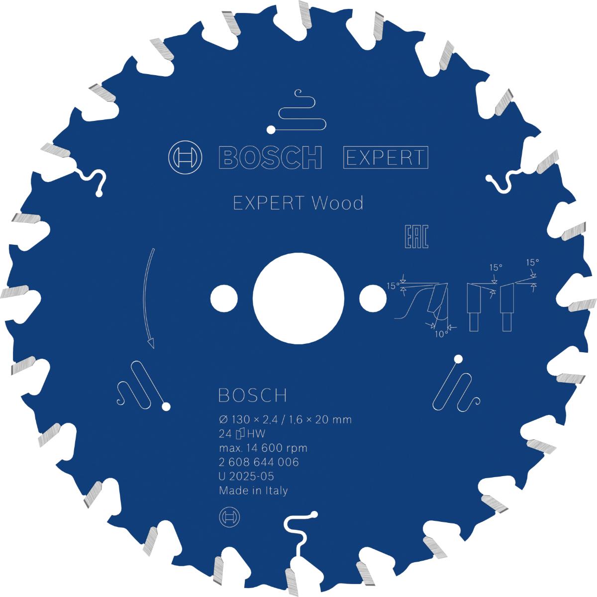 Bosch Kreissägeblatt Expert for Wood ø 130 mm