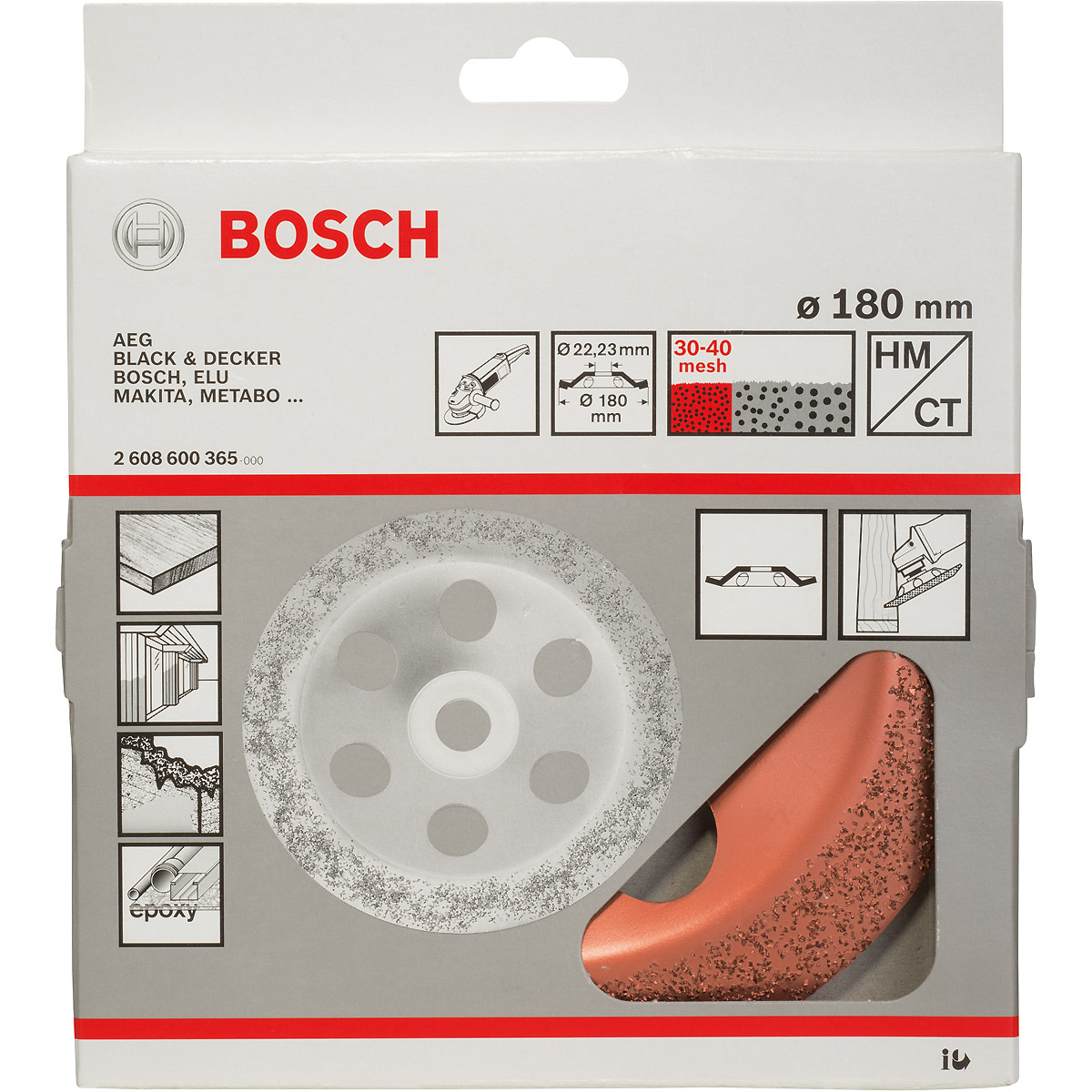 Bosch Hartmetalltopfscheibe 180mm 22,23mm