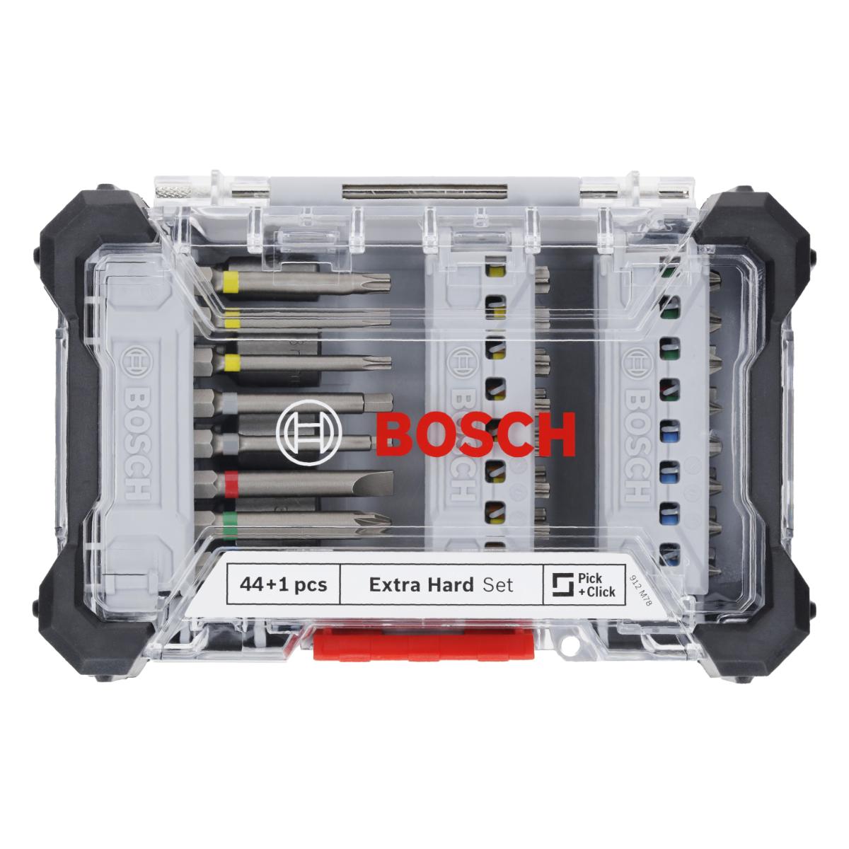 Bosch Extra Hard im Pick and Click-Koffer Auststeller, 44+1-teiliges Set