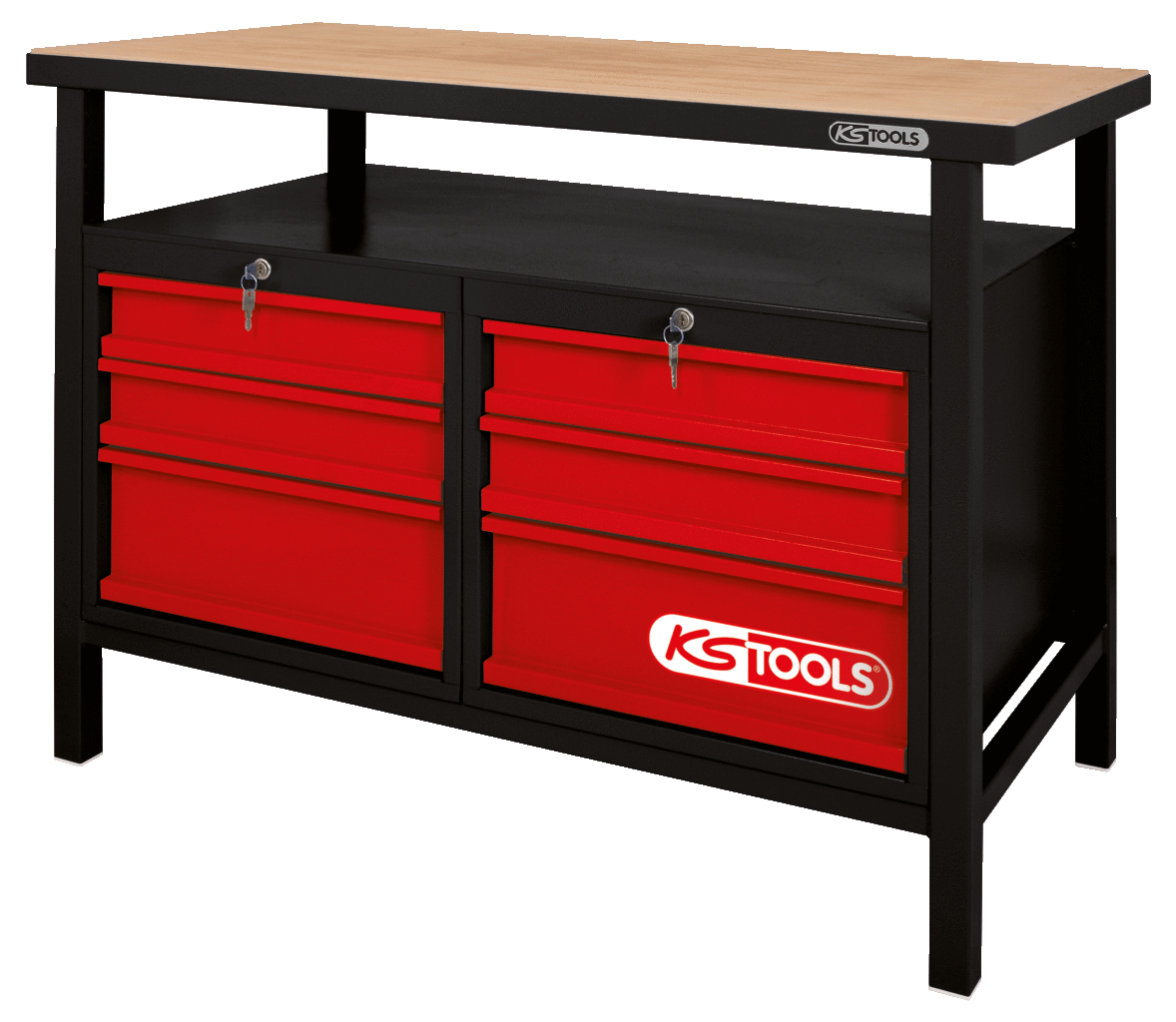 KS Tools Werkbank mit 6 Schubladen, H840xB1200xT600mm