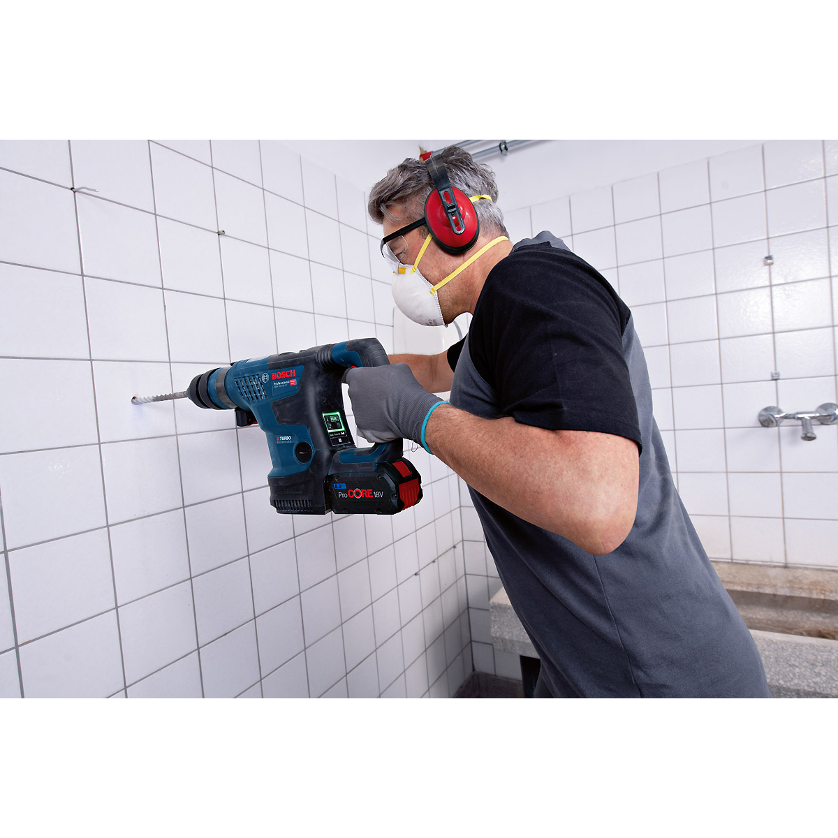 Bosch Akku-Bohrhammer BITURBO mit SDS plus GBH 18V-34 CF