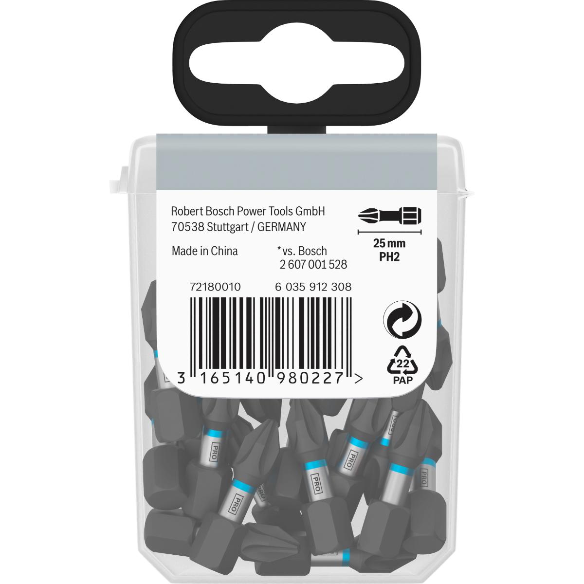 Bosch PRO Impact PH2 25 mm 25 Stück für Schraubendreher