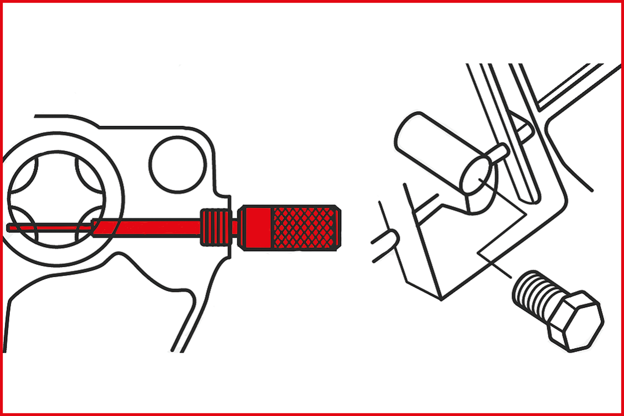 KS Tools Motoreinstell-Werkzeug-Satz für Honda, 5-tlg