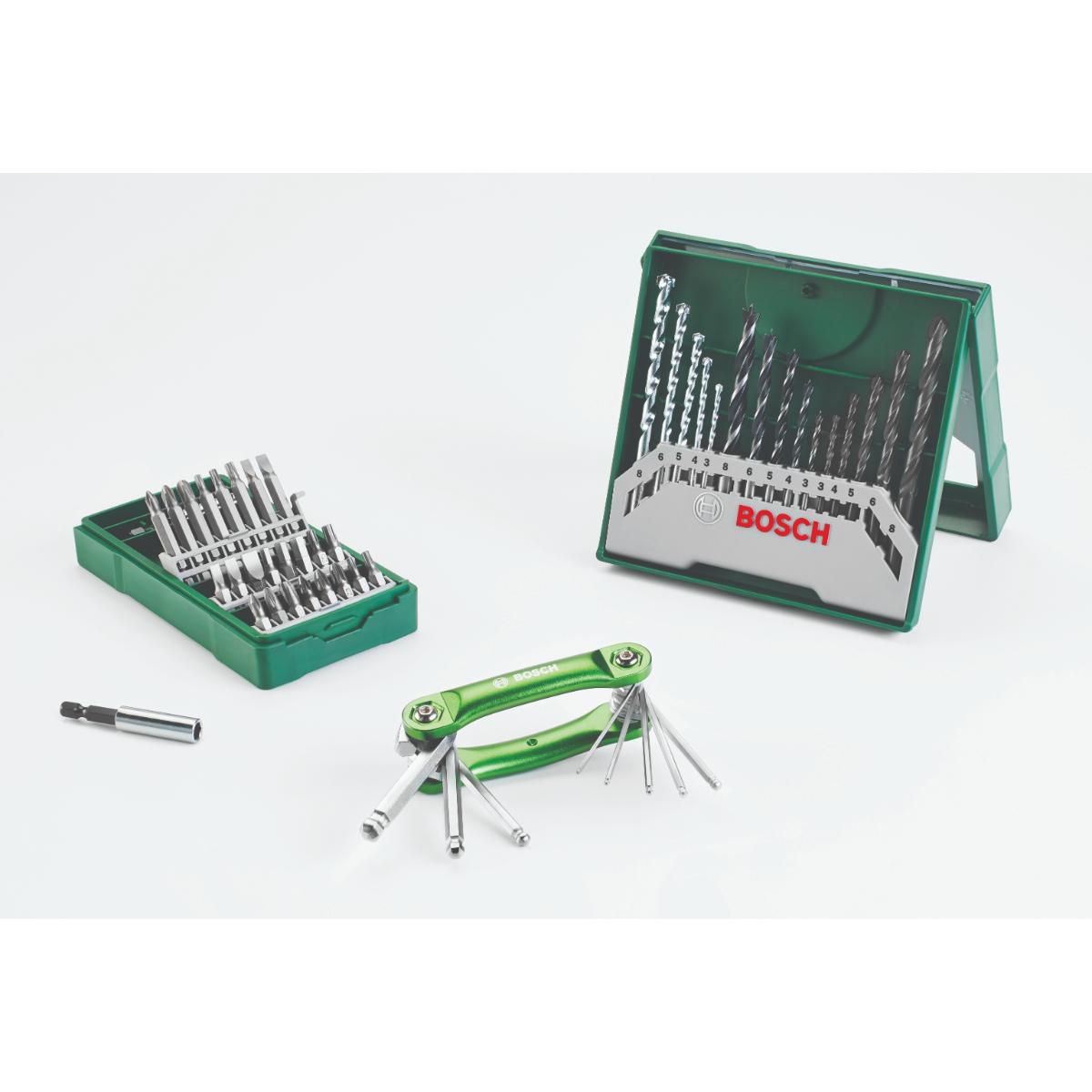 Bosch 15-tlg. gemischtes Bohrerset + 25-tlg. Schrauberbit-Set + Sechskant-Faltwerkzeug