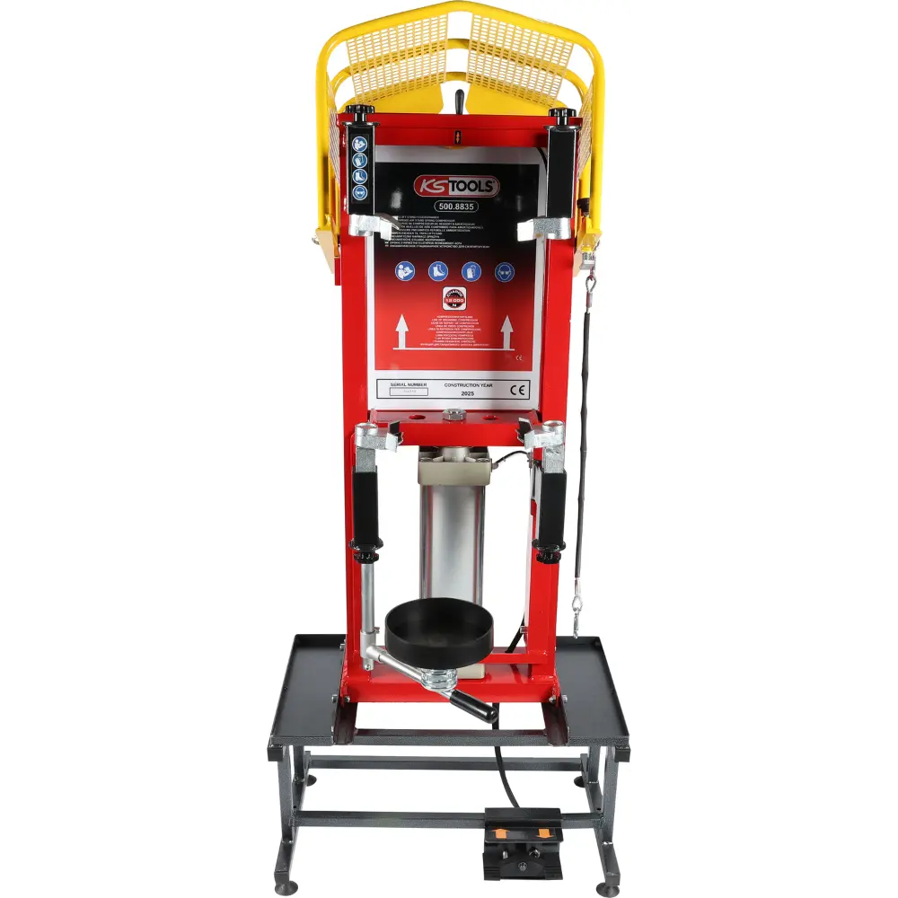 KS TOOLS Druckluft-Stand-Federspanner mit Einzel-Zylinder und Untergestell