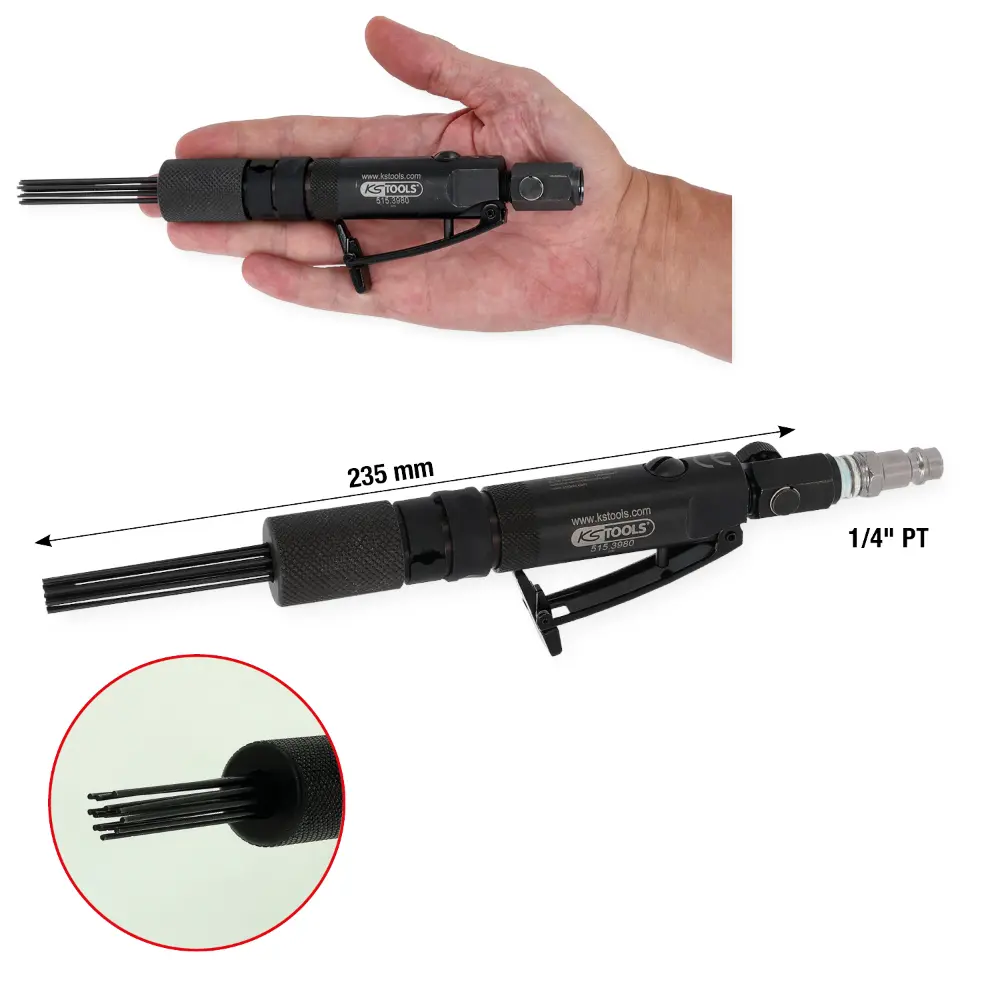 KS TOOLS Mini-Druckluft-Nadelentroster