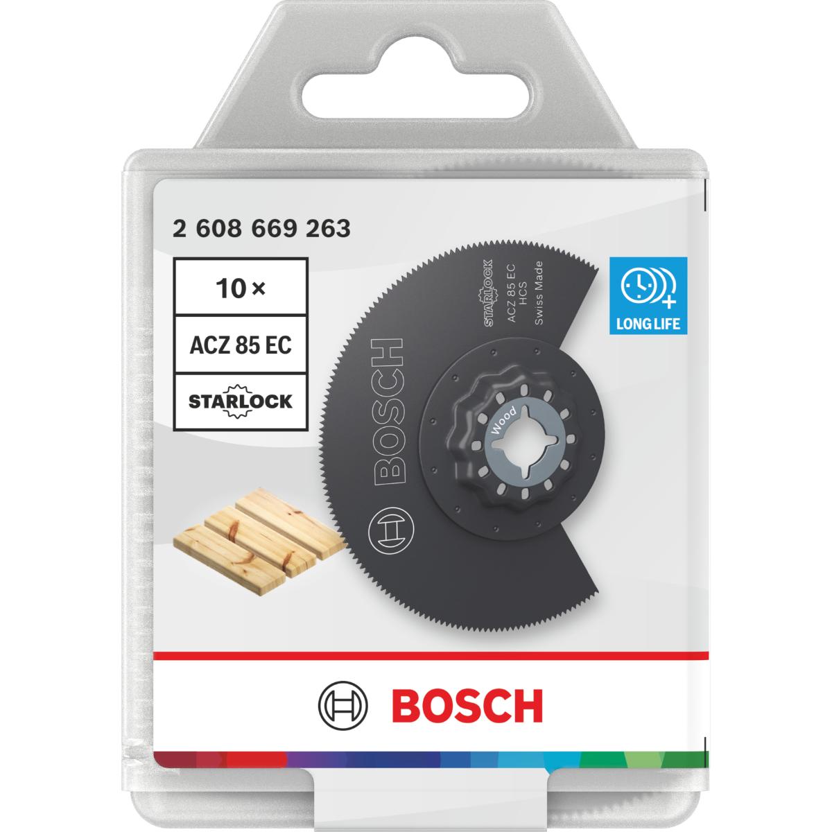Bosch ACZ 85 EC Holz Segmentsägeblatt, Starlock, 85 mm, 10-Stück