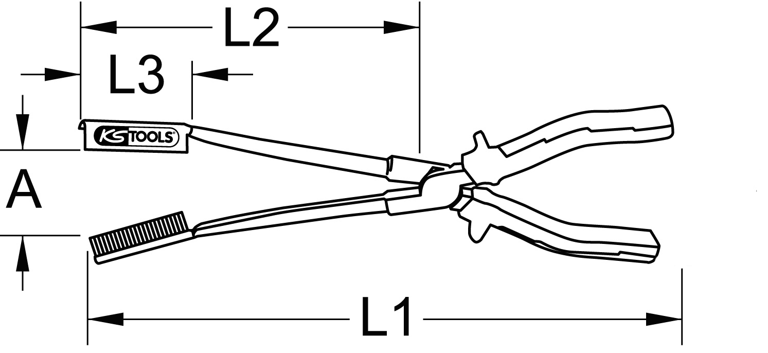 KS Tools Zündkerzenstecker-Zange, kurz