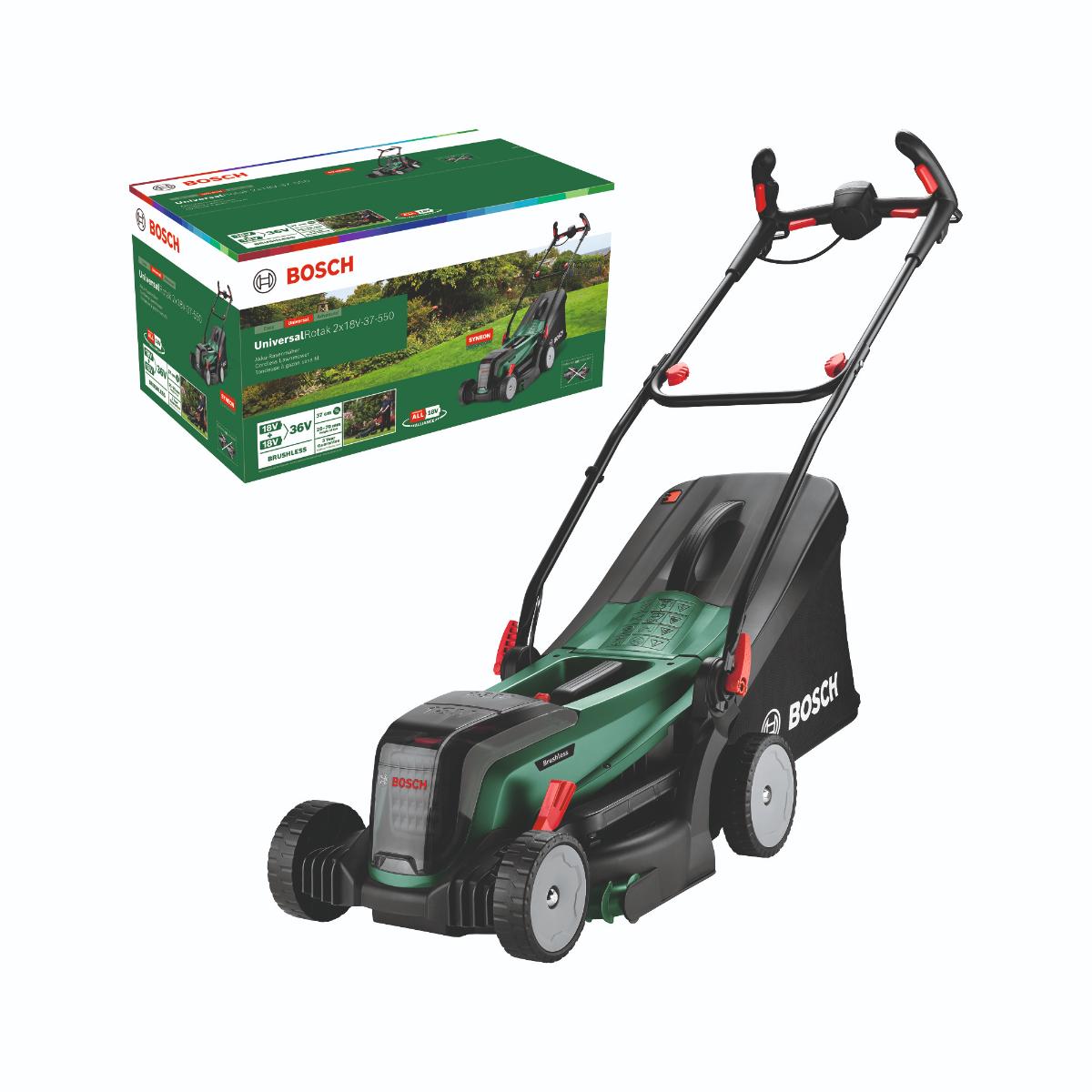 Bosch Akku-Rasenmäher UniversalRotak 2x18V-37-550, Solo