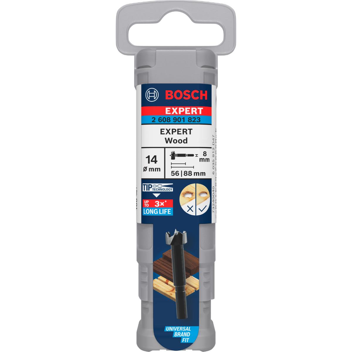 Bosch EXPERT Wood Forstnerbohrer, 14 mm, D8 mm