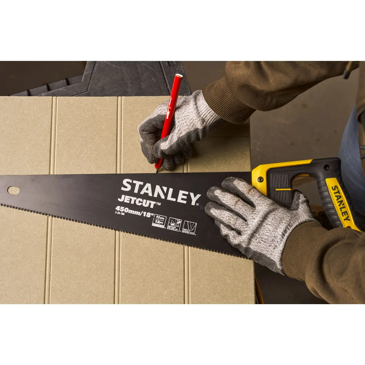 STANLEY JETCUT Handsäge für Laminat 450mm 11TPI
