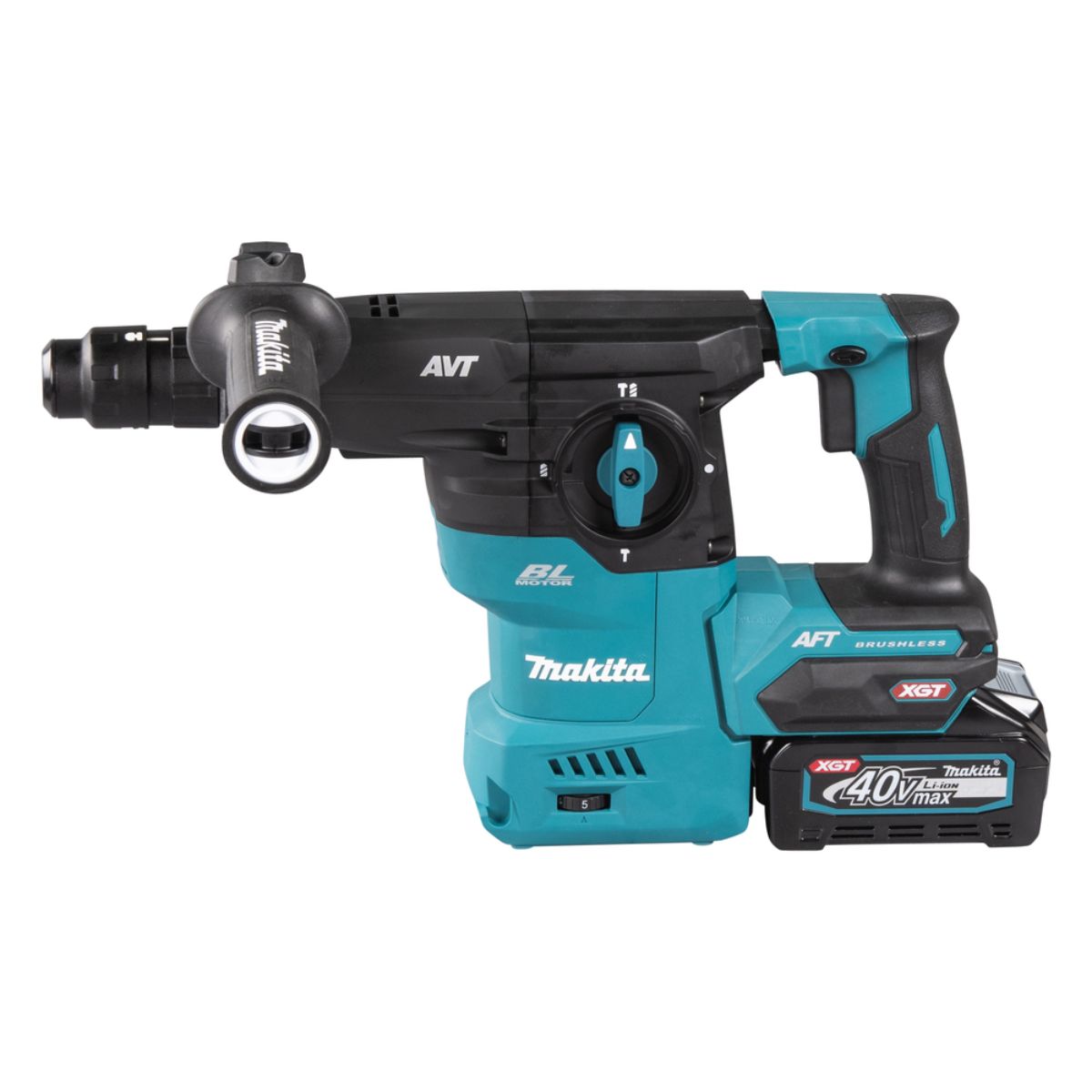 Makita Akku-Kombihammer 40V max. + Schnellwechselfutter / 4,0 Ah, 2 Akkus+Ladegerät+Transportkoffer