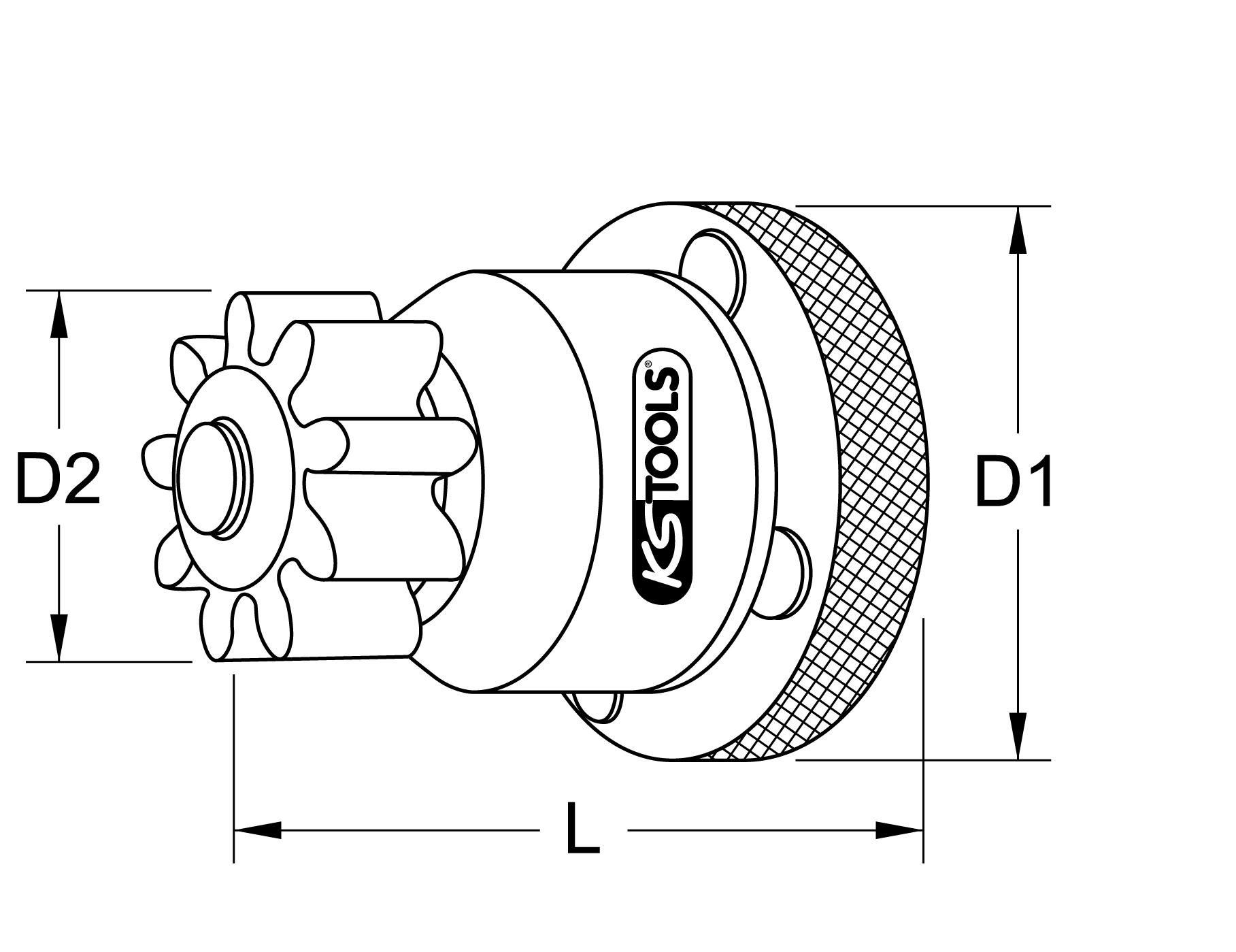 KS Tools 1/2" Motor-Durchdrehvorrichtung für MAN