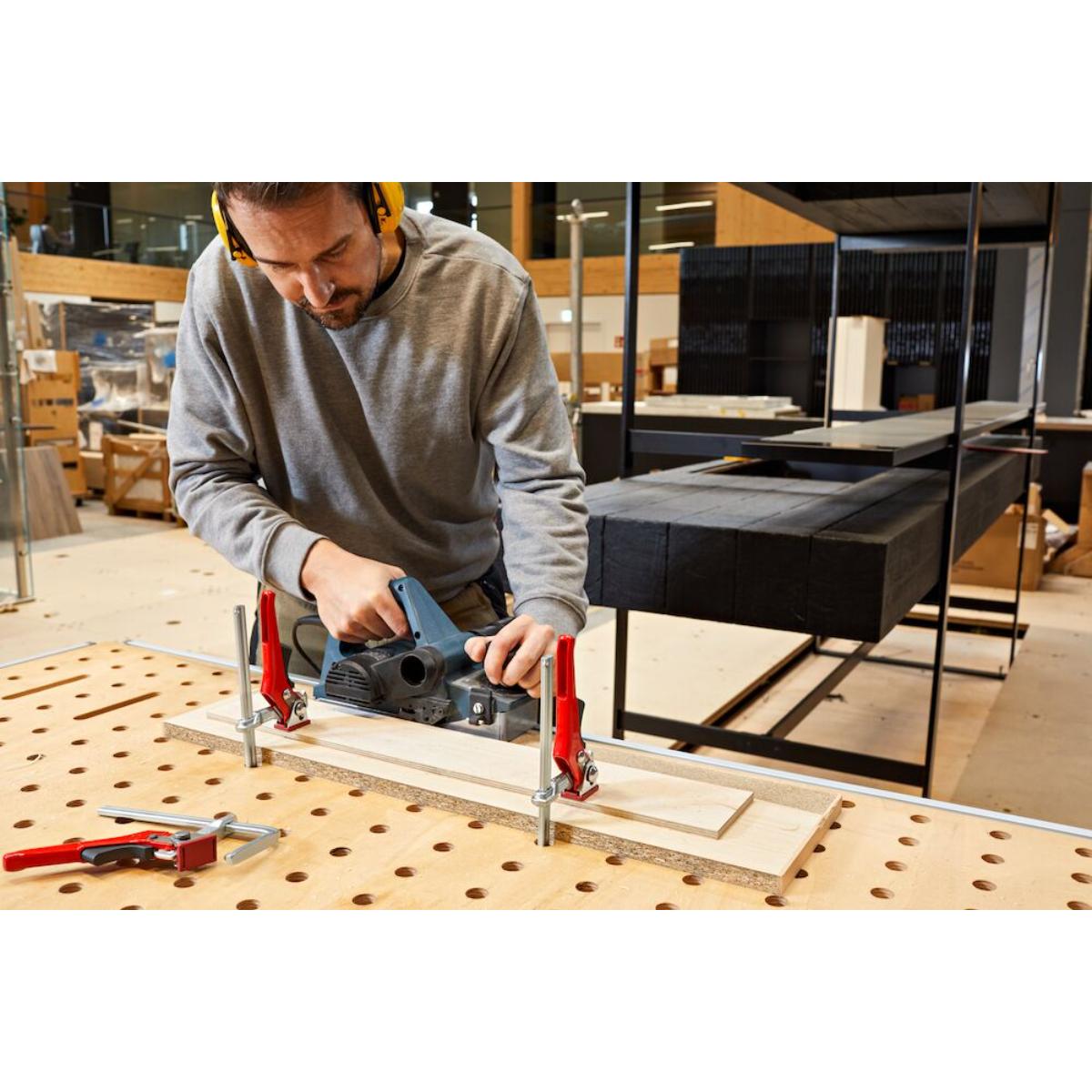 BESSEY Ganzstahl-Tischzwinge GTRH mit Hebelgriff