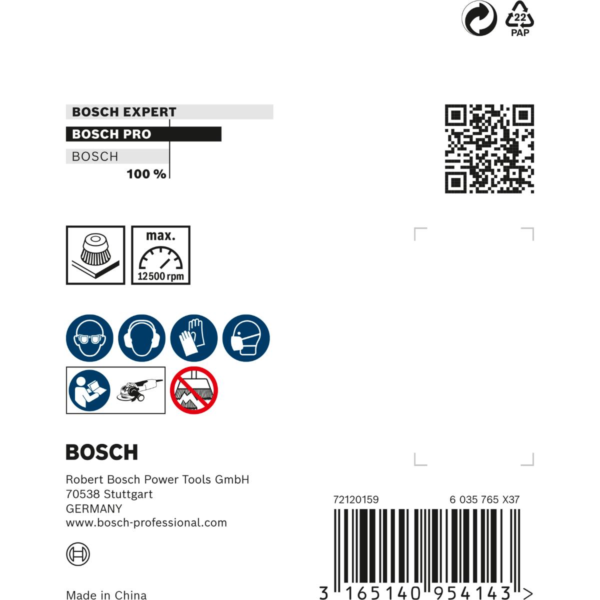 Bosch PRO Topfbürste X-LOCK Clean for Inox, 75 mm, gewellter rostfreier Stahldraht
