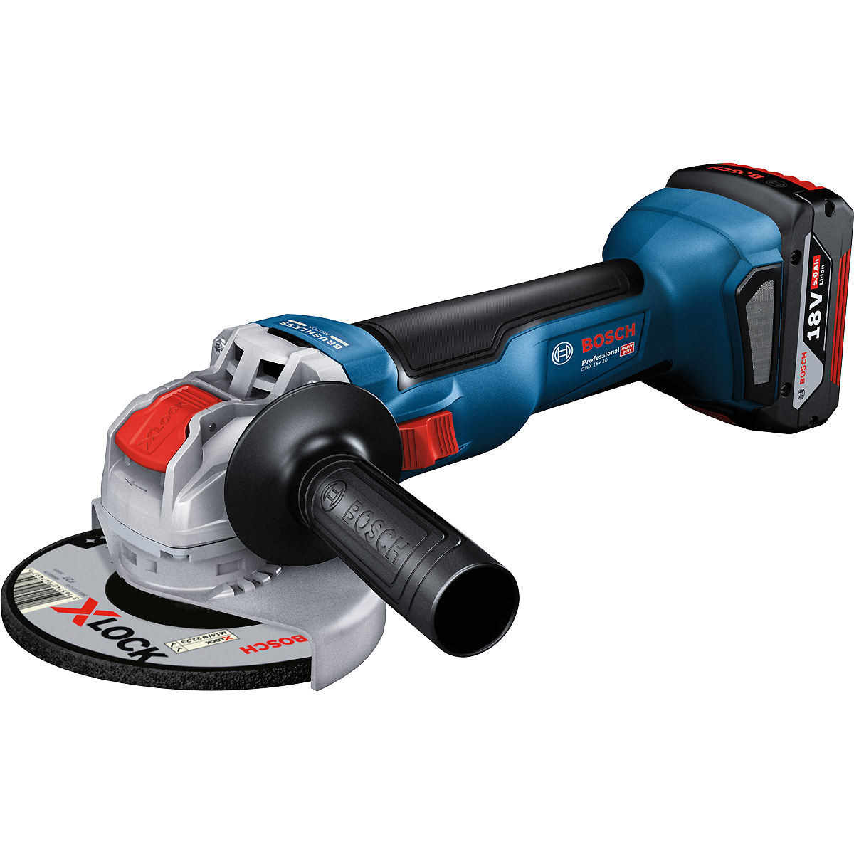 Bosch Akku-Winkelschleifer GWX 18V-10 mit X-LOCK, Solo Version, L-BOXX