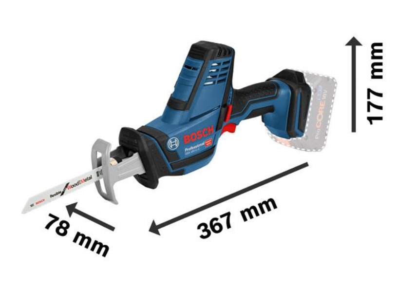 Bosch Akku-Säbelsäge GSA 18 V-LI C, Solo Version, L-BOXX